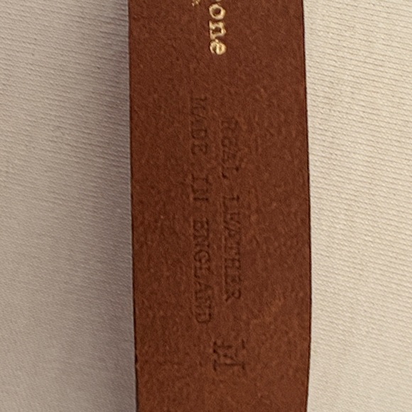 Rag & Bone Brown Leather Belt with Silver Buckle Size M - Picture 4 of 6